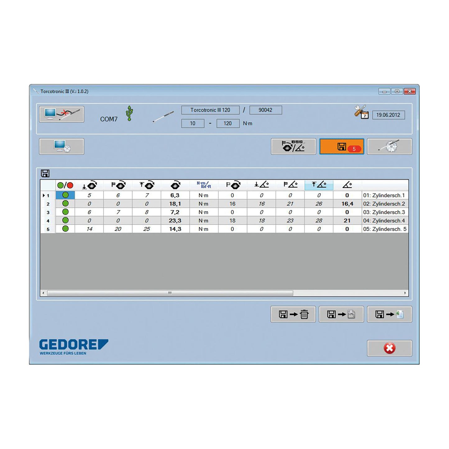 GEDORE TT3KH 350 - Torcotronic III digital dynamometer 70-350 Nm (2648644)