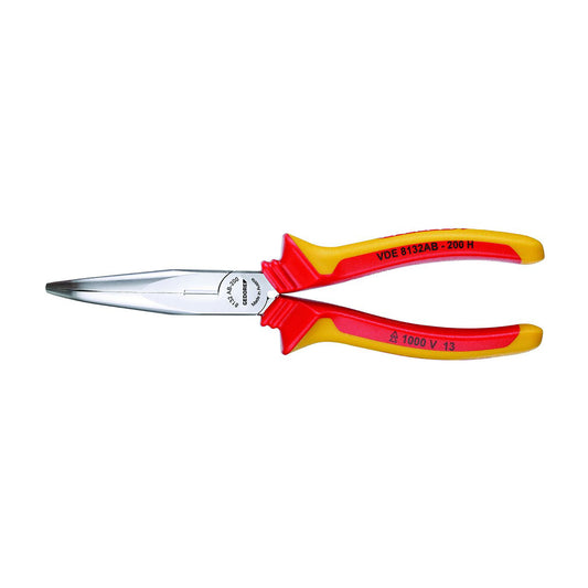 Gedore VDE 8132 AB-200 H - VDE semi-round nose pliers with cover insulation 200 mm