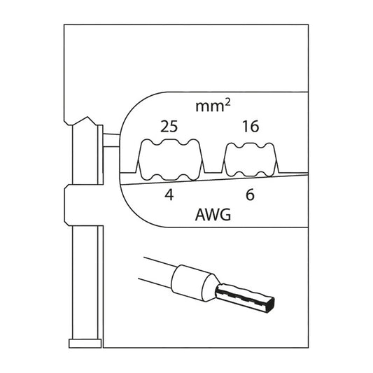 GEDORE 8140-07 - Module d'embout de câble 16/25 mm (1830619)