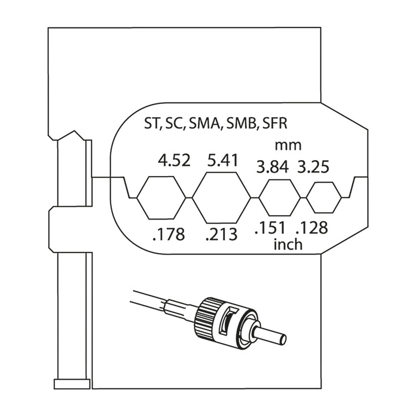 GEDORE 8140-12 - Fiber optic connector module (1830678)