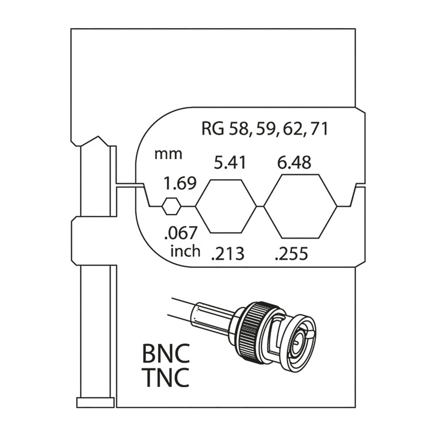 GEDORE 8140-14 - Coaxial connector module (1830694)