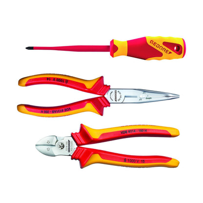 GEDORE 1102-005 VDE - Set of 3 VDE Pliers in L-BOXX® mini (2951762)