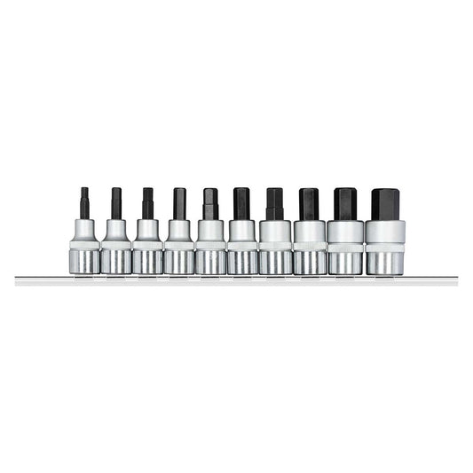 GEDORE red R62558010 - 1/2" screwdriver sockets with rail, 10 pieces (3300023)