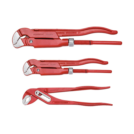 GEDORE red R27000003 - Set of 3 pipe pliers (3300040)