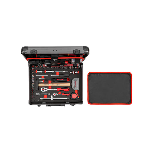 GEDORE rouge R46007138 - Jeu d'outils ALLROUND dans un coffret en aluminium, 138 pièces (3300189)