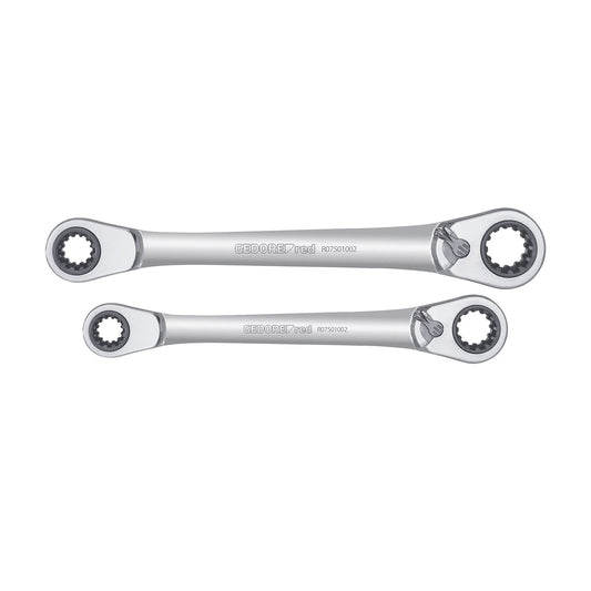 GEDORE red R07501002 - Set of 2 ratchet wrenches for 63 different applications (3300900)