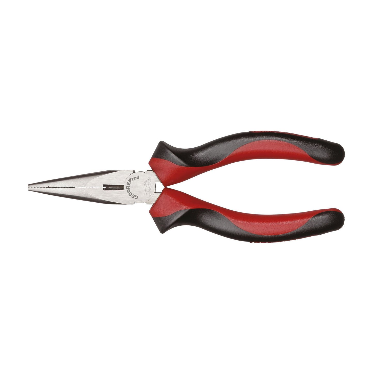GEDORE red R28502160 - Semi-round nose pliers, straight model, L=160 mm, 2-component handle (3301131)
