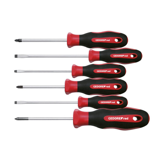 GEDORE red R38002106 - Set of 6 PZ + Flat screwdrivers (3301271)