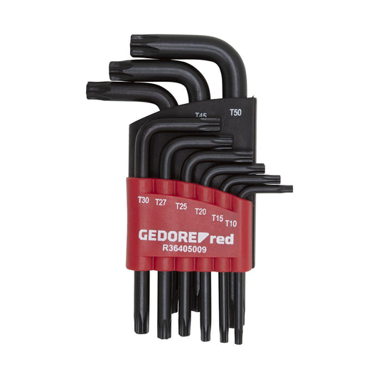 GEDORE red R36405009 - 2-Component TORX T10-50 Allen Key Set, 9 Pieces (3301354)