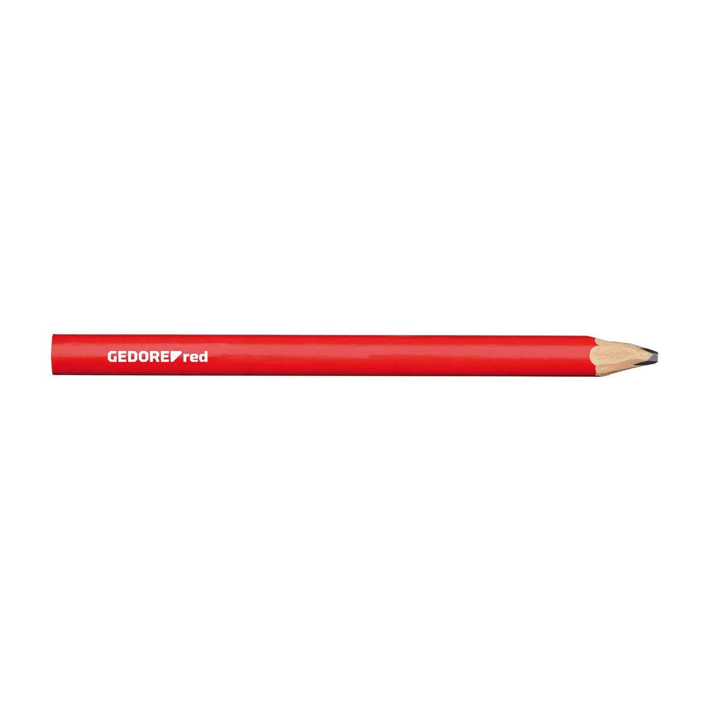 GEDORE red R90950012 - Carpenter's pencil, L=175 mm, oval, red, 12 pieces (3301432)
