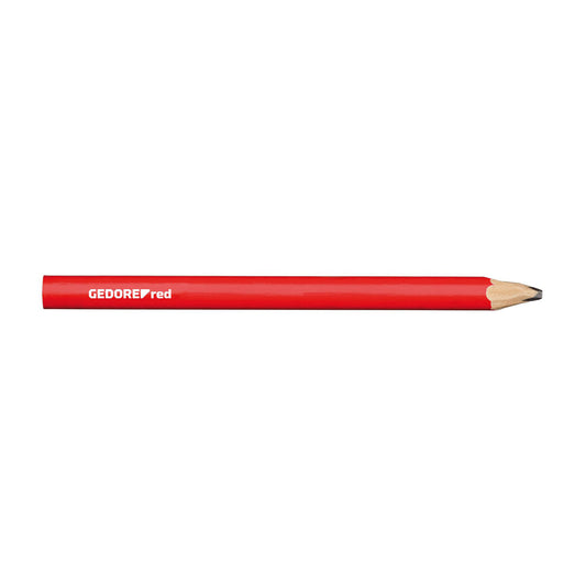 GEDORE red R90950012 - Carpenter's pencil, L=175 mm, oval, red, 12 pieces (3301432)
