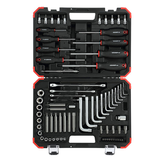 GEDORE red R68003075 - TORX screwdriving tool set incl. suitcase, 75 pieces (3301575)