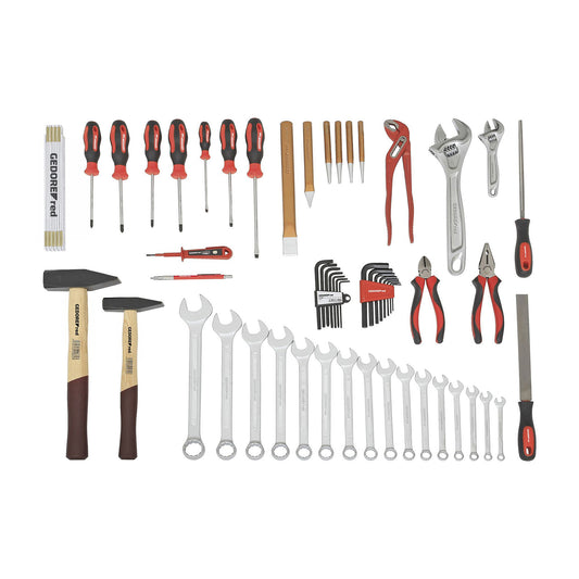 GEDORE red R21650059 - Juego de herramientas ALLROUND incl. caja de herramientas, 59 piezas (3301635)