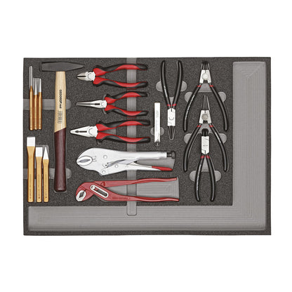 GEDORE rouge R22350001 - Coffret d'outils, pinces + outils de frappe, 29 pièces (3301682)