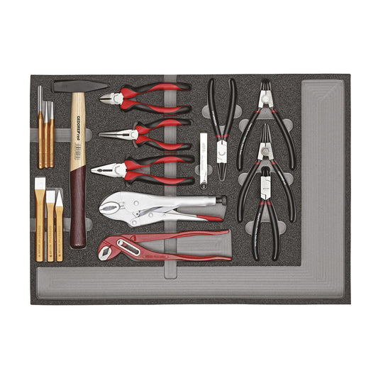 GEDORE red R22350001 - Tool set, pliers + striking tools, 29 pieces (3301682)