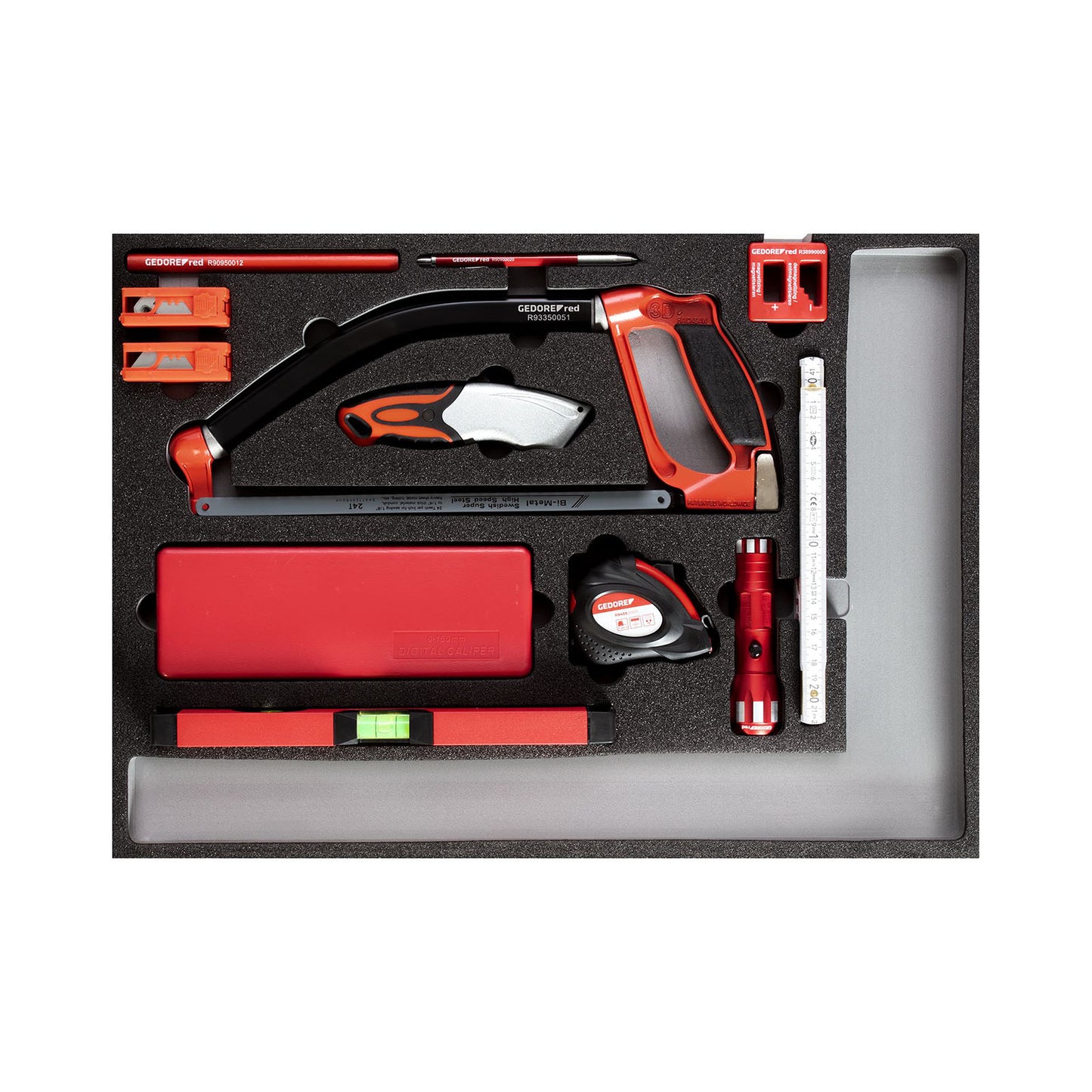 GEDORE rouge R22350004 - Coffret d'outils de mesure et de coupe module 1/1 CT (3301685)