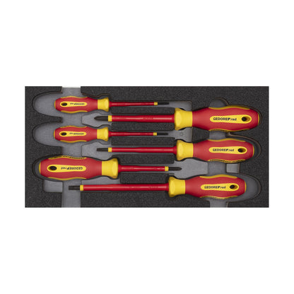 GEDORE red R22150016 - VDE screwdriver set, in CT 2/6 module, 6 pieces (3301715)
