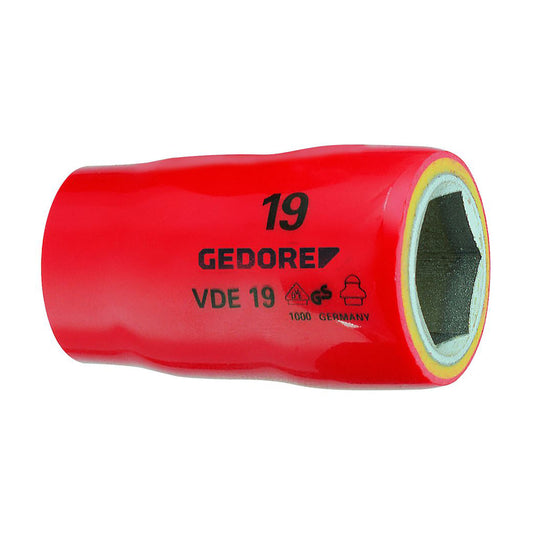 GEDORE VDE 19 24 - VDE socket wrench 1/2" 24 mm (6123590)