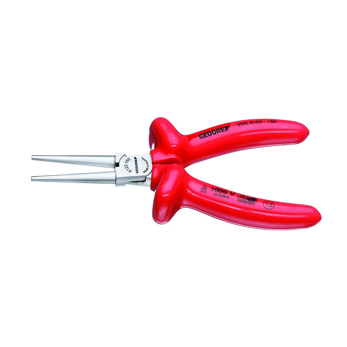 GEDORE VDE 8122-160 - VDE round mouth pliers 160 (6717110)