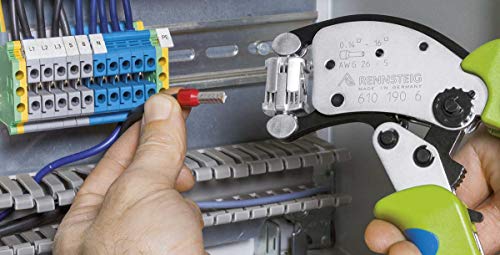 Rennsteig 610 190 6 - Crimpadora autoajustable Rennsteig Twistor 16 para punteras huecas de 0,14 a 16 mm2 (crimpado en cuadradillo) - Ferrotecnia