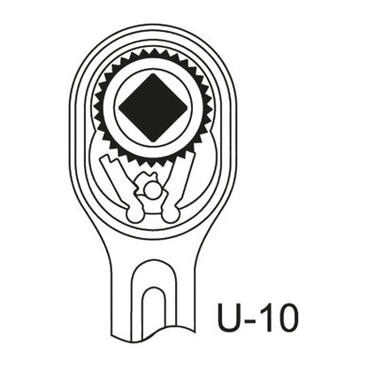 GEDORE 2193 U-10 K - Cabeza de Carraca 1", U-10 (6196120)