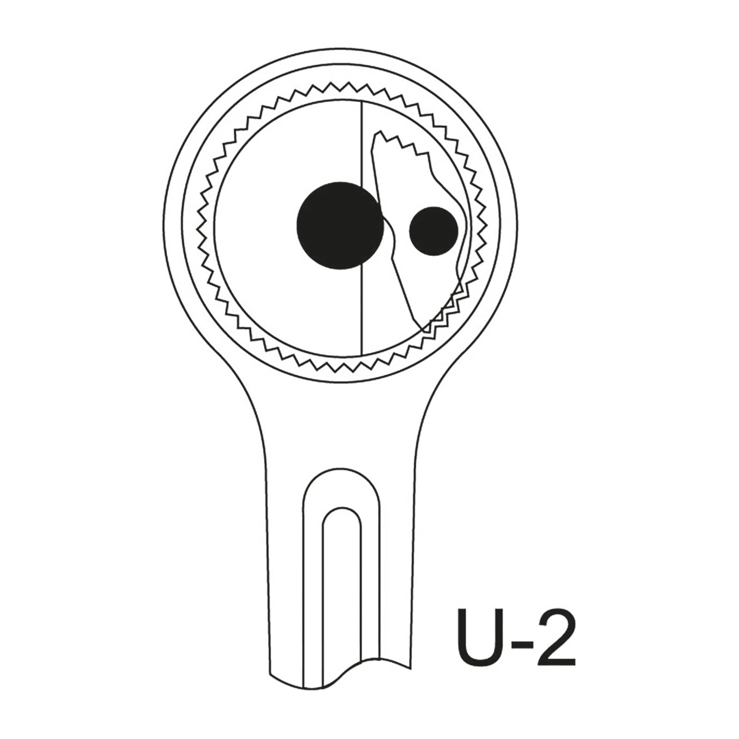 GEDORE 3293 U-2 - Cliquet 3/4", U-2 (6278600)