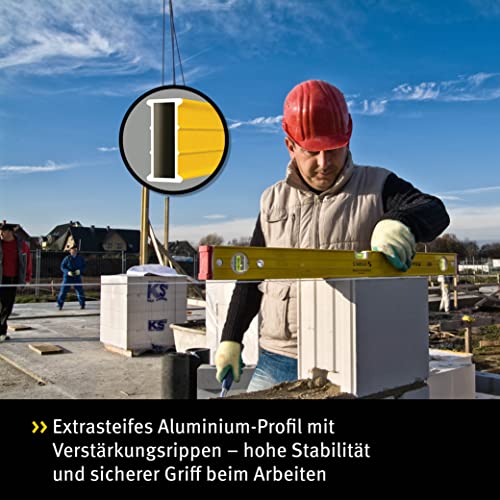 Stabila 158538 - Nivel de burbuja 60 cm con base magnética Serie 96 - 2M - Ferrotecnia