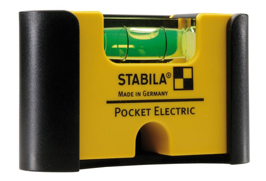 Stabila 181154 - Nivel de burbuja de bolsillo magnético Stabila POCKET LEVEL ELECTRIC con funda para cinturón - Ferrotecnia
