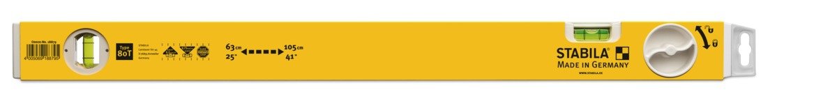 Stabila 188795 - Nivel de burbuja telescópico de 63 - 105 cm Serie 80 T - Ferrotecnia