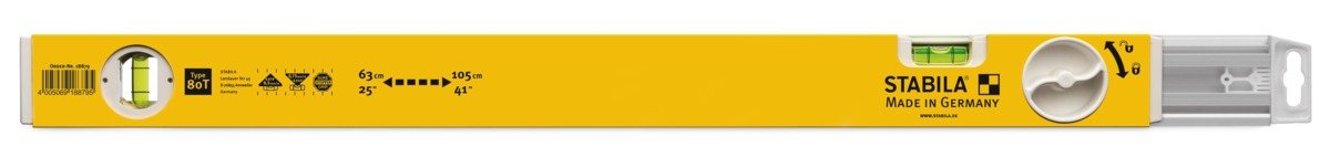 Stabila 188795 - Nivel de burbuja telescópico de 63 - 105 cm Serie 80 T - Ferrotecnia