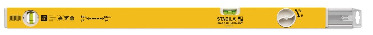 Stabila 188801 - Nivel de burbuja telescópico de 80 - 127 cm Serie 80 T - Ferrotecnia
