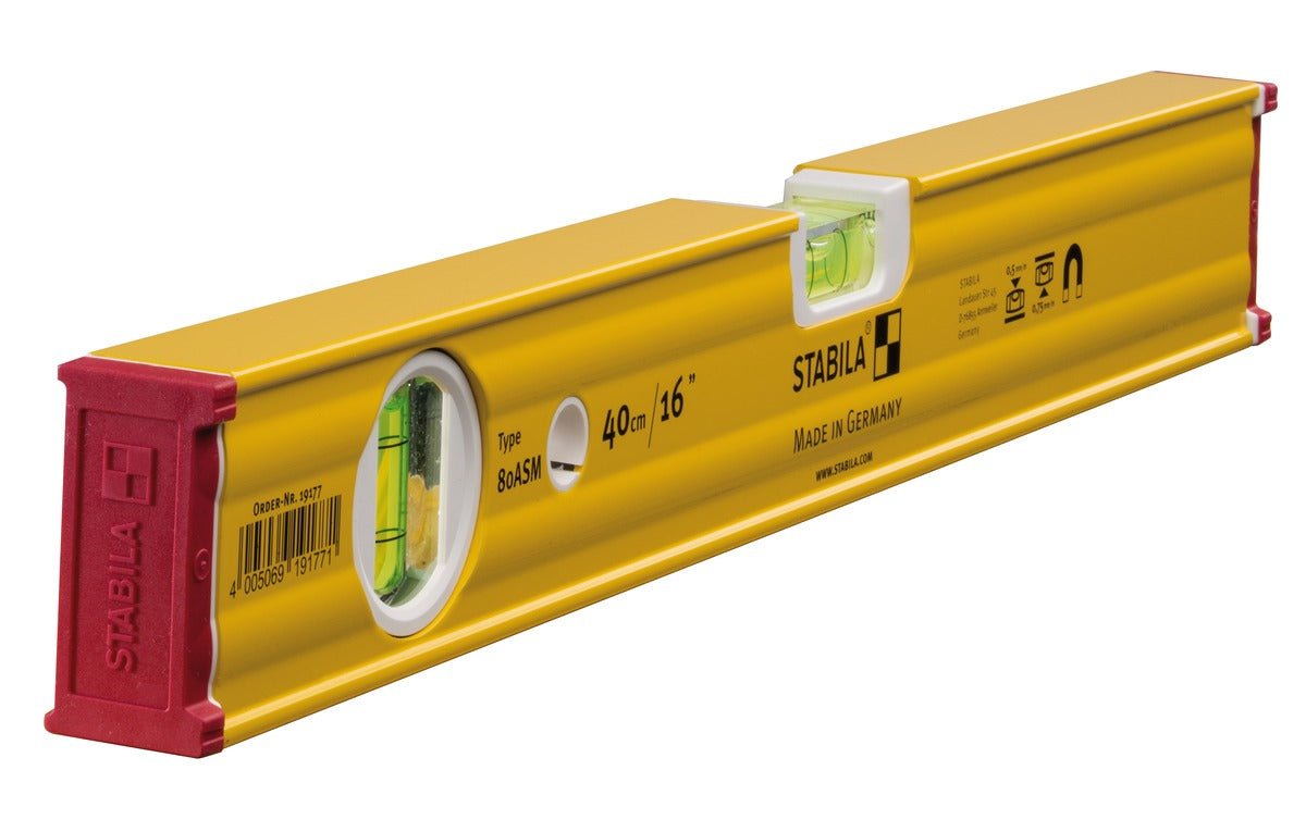 Stabila 191771 - Nivel burbuja con base magnética 80ASM de 40 cm. - Ferrotecnia